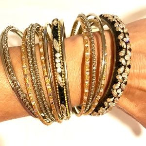 Bangle bracelets.